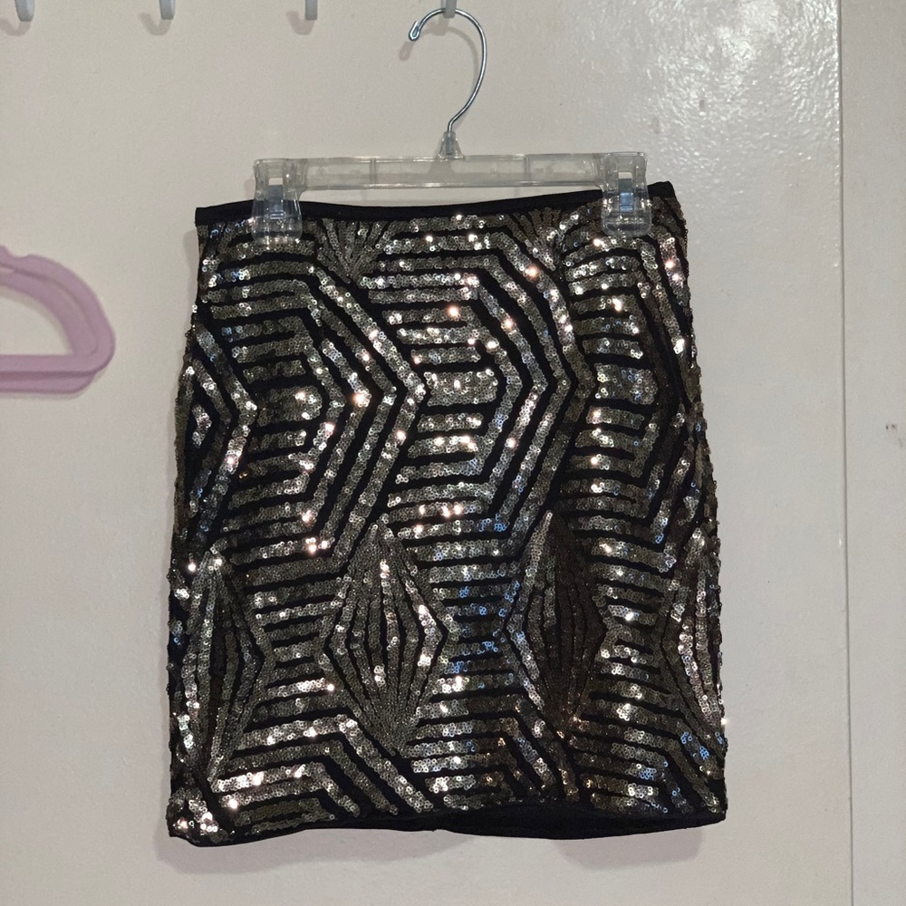 Gold sequence skirt